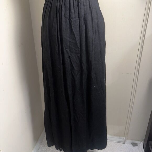 NEW Jason Wu Black Crochet Maxi Dress Boho Beach Vacation Linen Blend Sz XS - Picture 10 of 12